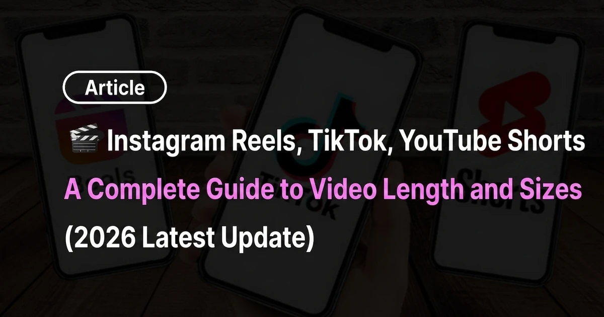 Instagram Reels, TikTok, YouTube Shorts Video Length and Size Complete Guide (Latest 2026)